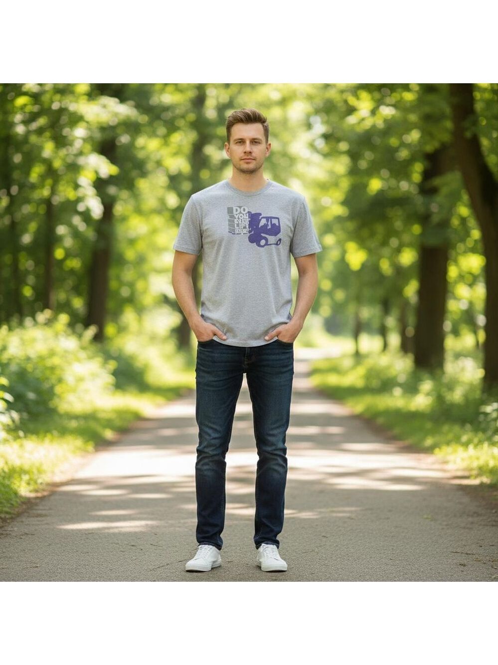 Men's The Chive Gray Purple "Do You Even Lift Bro?" Short Sleeve Tee XL